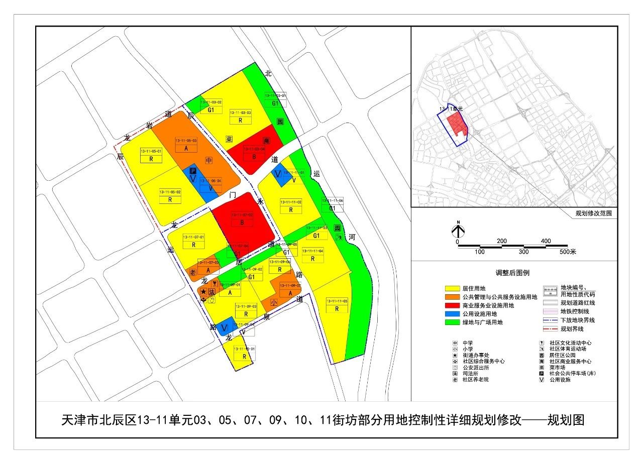 近日,天津市规划局出台了《北辰区13-11单元03,05,07,09,10,11街坊